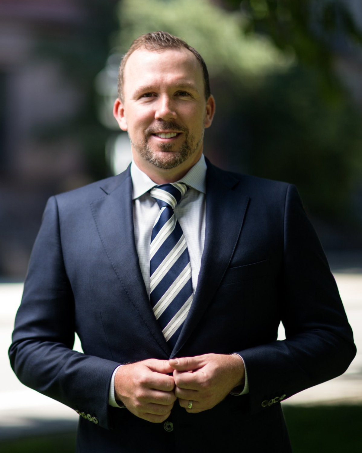 Nick Warren, founder of Warren Residential, on a Back Bay street